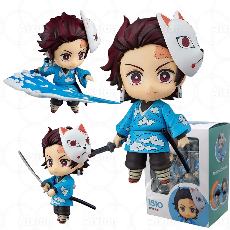

10 Cm Q.ver Demon Slayer Anime Figure #1193 Kamado Tanjirou PVC Action Figure Nezuko Figurine Collectible Model Toys Kid Gifts