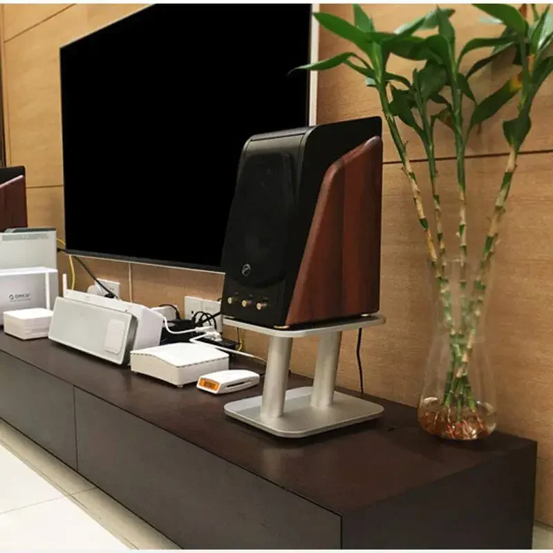 Фото Мультимедийная подставка для HIFI-колонок из алюминиевого сплава, ударопрочная настольная база, антивибрационная аудиоподставка, стойка для развлекательного звука №4