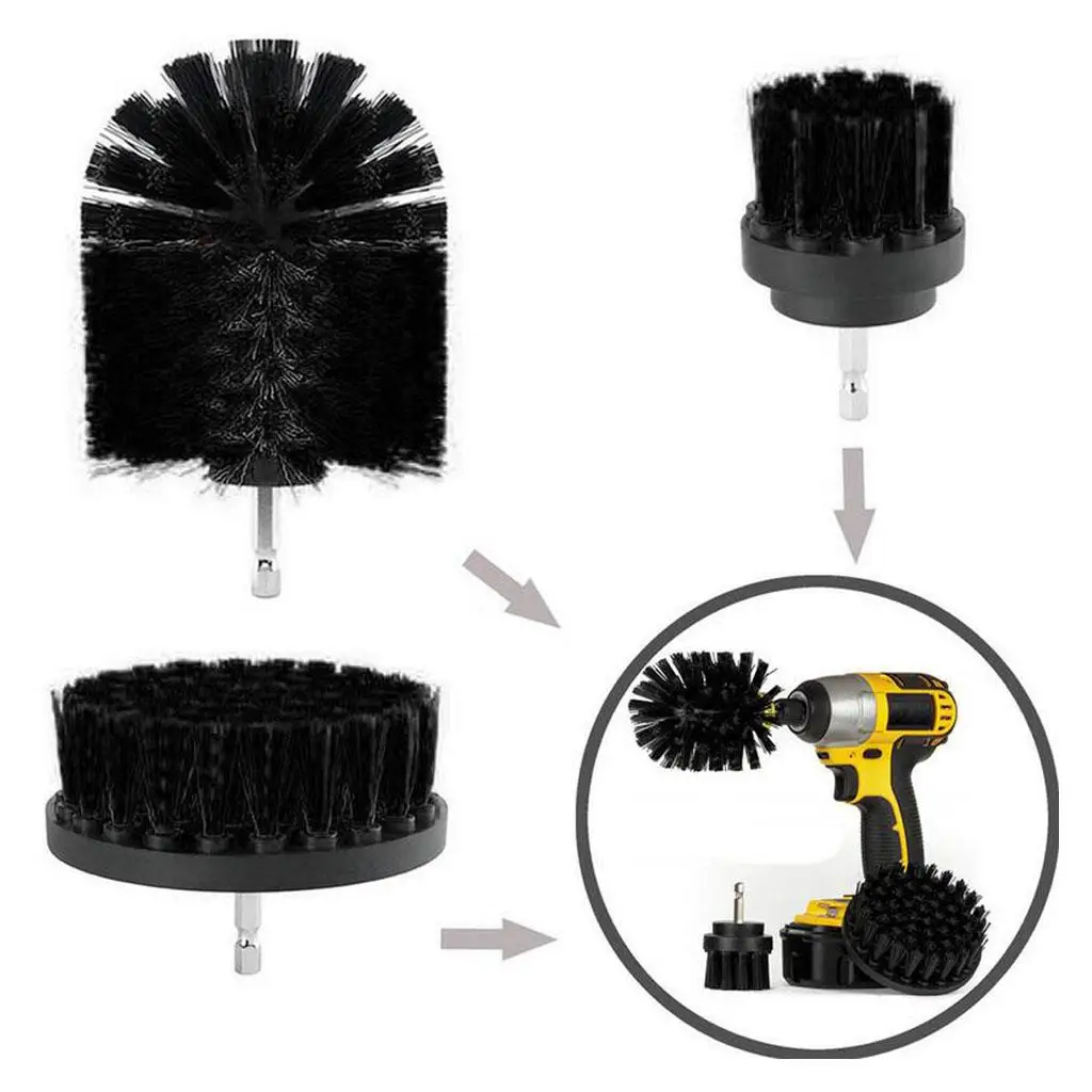 

3 X Набор насадок для дрели для автомобиля, ковра, ванной