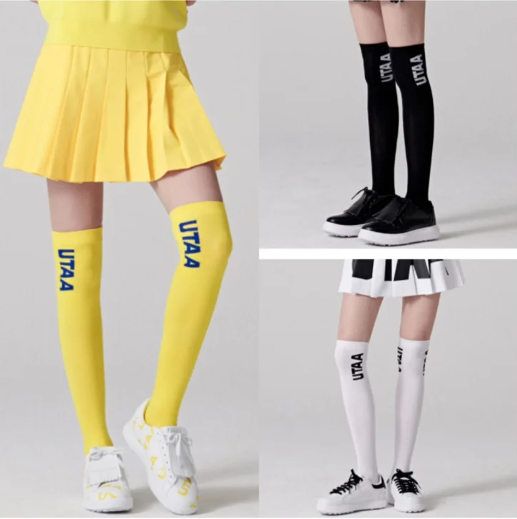 New golf ladies stockings thick cotton knee-length ladies socks in autumn and winter