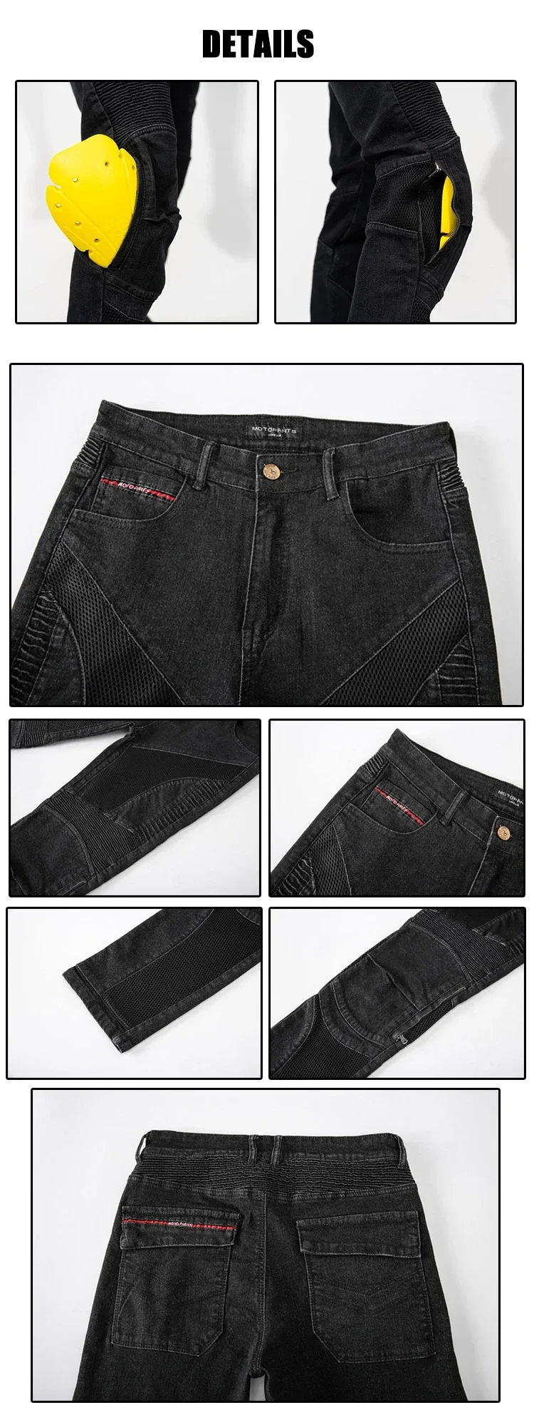 Весенне-летние дышащие мотоциклетные штаны HZYEYO для езды на мотоцикле джинсы с