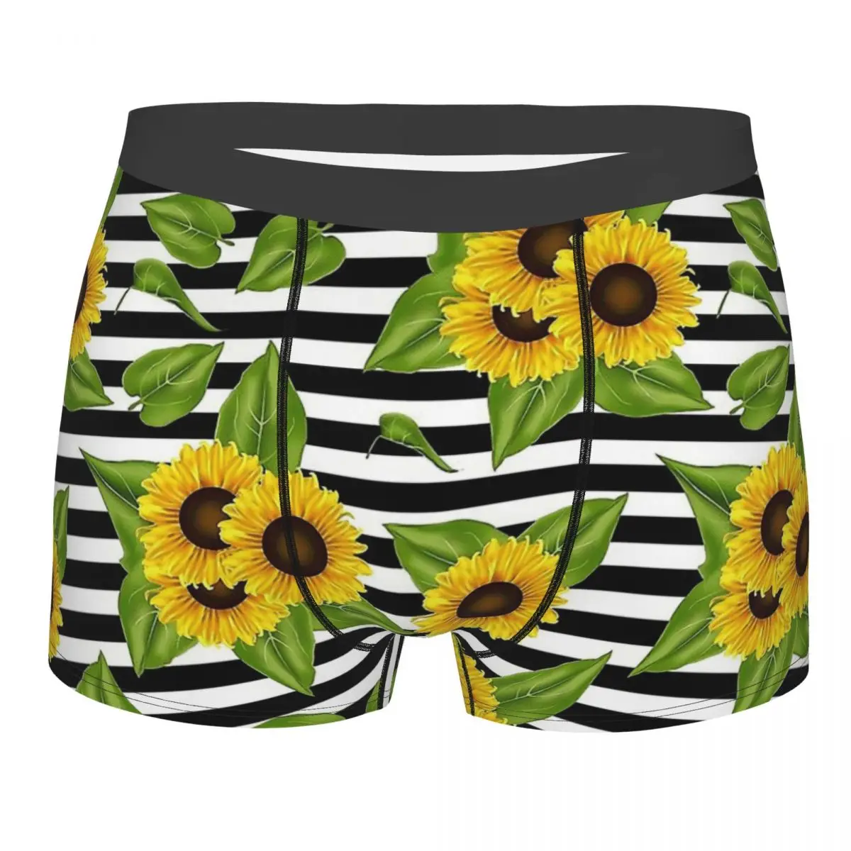 

Flowers Pattern Sunflowers Towards The Sun Flower Underpants Breathable Panties Shorts Boxer Briefs Male Underwear Comfortable