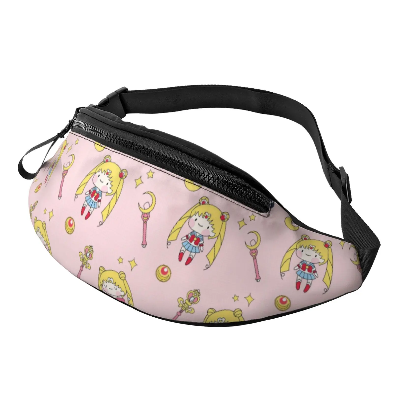 

Magic Girl Fanny Pack Cartoon Waist Bag School Adjustable Bags Bags for Women Backpack for Outdoor Sports Running Casual