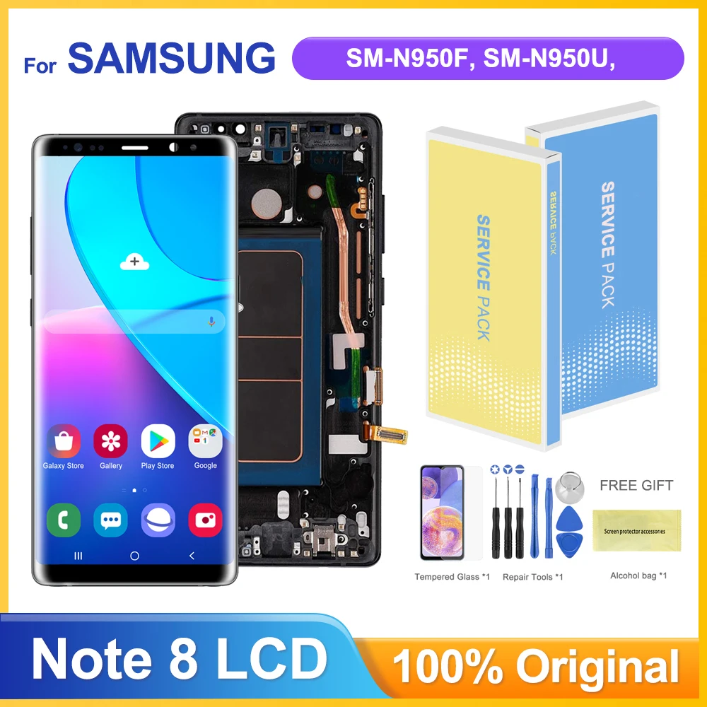 

ЖК-дисплей Super AMOLED для Samsung Galaxy Note 8 N950 N950F, сенсорный экран с дигитайзером в сборе для Samsung Galaxy Note8