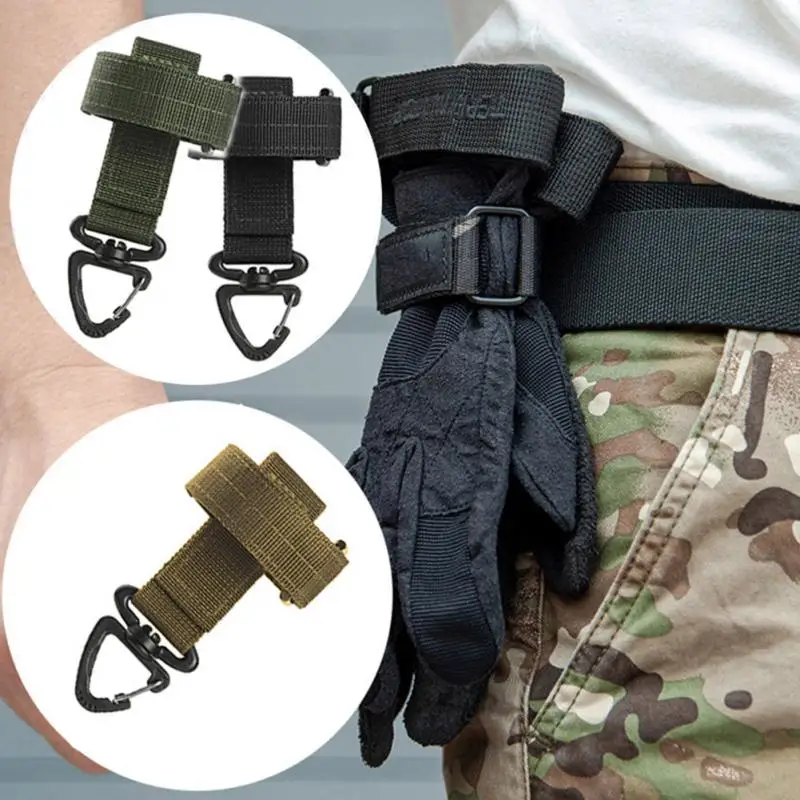 Multi-purpose Outdoor Tactical Gear Clip Secure Pocket Belt Keychain Webbing Gloves Rope Holder Military Outdoor Accessories