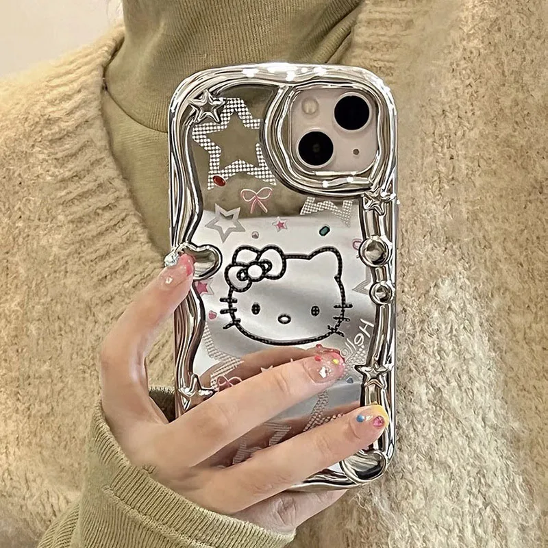 Sanrio Hello Kitty Case for IPhone 11 Case IPhone 13 12 14 Pro Max XR XS Max X 7 8 Plus Anime Colorful Phone Cover Earphone Case