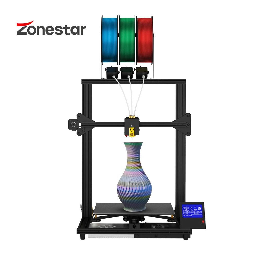 ZONESTAR 4(3) экструдеры большого размера 4(3)-IN-1-OUT смешивания цвета высокой точности