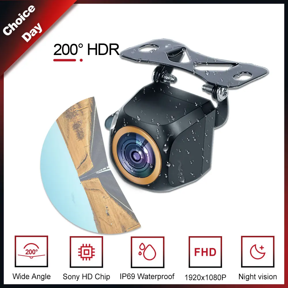 

AHD 1080P Full HD Камера Заднего Вида Для Автомобиля 200 ° Универсальная Автомобильная Камера Заднего Вида С Золотым Объект...