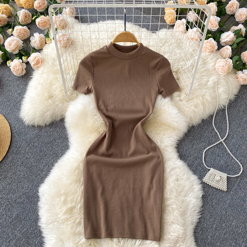 

Korobov 2022 New Spring Women Dress Vintage Puff Sleeve Square Collar Dresses Korean High Waist Velvet Vestidos Femme