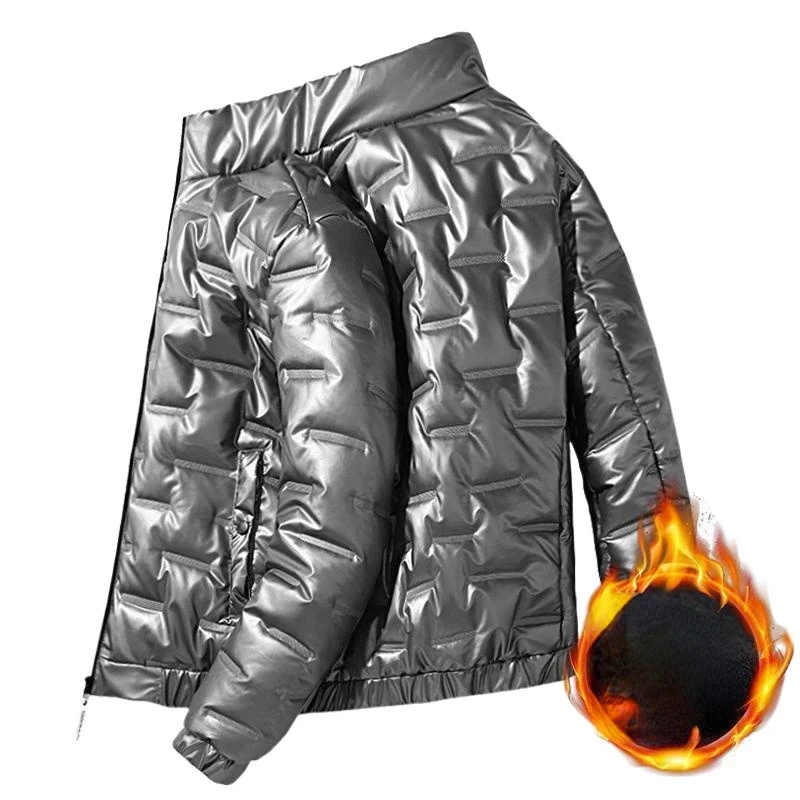 Winter Men Warm Windproof Thick Jacket 2023 Brand Fashion Parkas Mens Fleece Outwear Harajuku Parka Jackets Male Coats F04