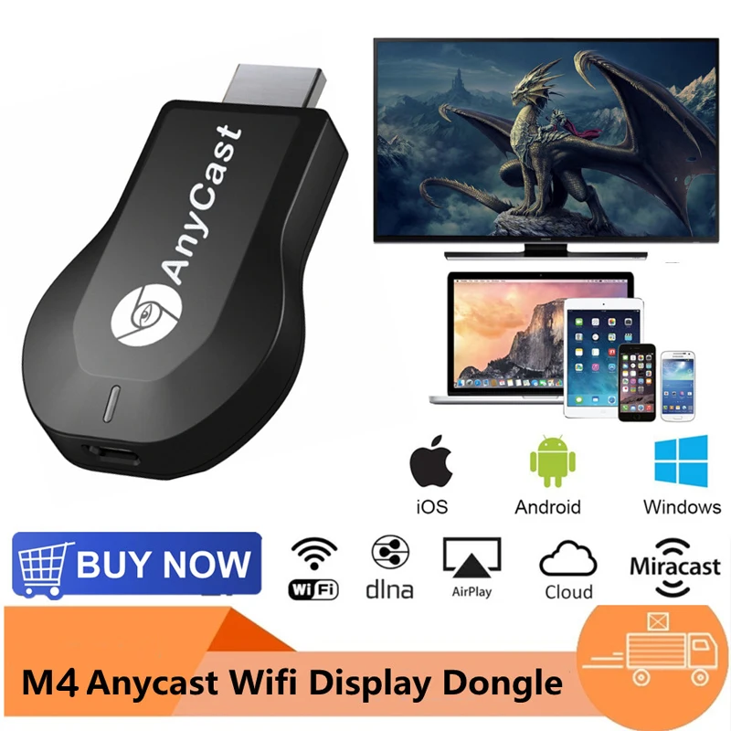 ТВ-приемник M4 Plus Wi-Fi дисплей приемник Anycast DLNA Miracast Airplay зеркальный экран
