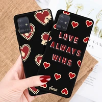 lovely heart phone case for samsung galaxy a03 core a13 a52 a72 a71 a51 a50 a31 a70 a32 a41 a21s 4g 5g a40 soft silicone cover