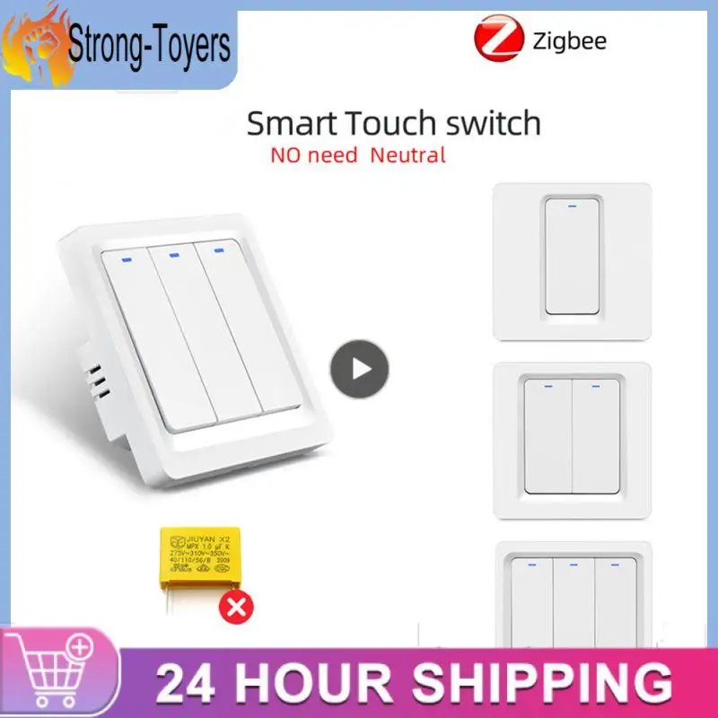 

Push Button Switches Tuya Zigbee Switches Smart Wall Light Switch Voice Control Timer Tuya Zigbee Smart Switch Smart Home