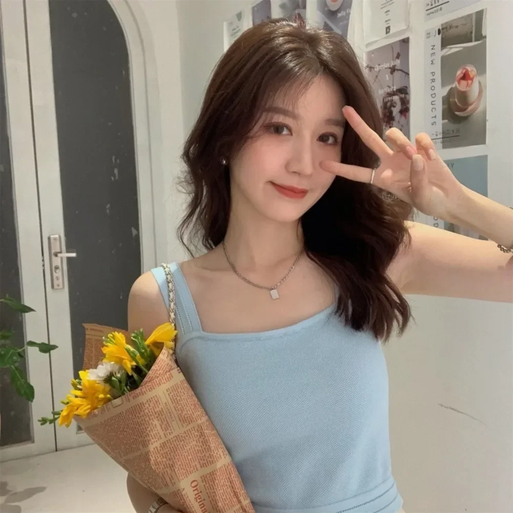 Летняя майка ZHUANQING новинка милый тонкий кроп-топ Повседневная Солнцезащитная