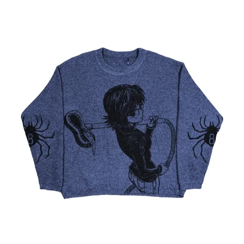 

Pull pour Homme et Femme Style Hip Hop, Streetwear Décontracté, Harajuku, à la Mode, avec Impression de Motifs Spider Boy, 2022