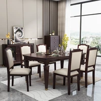 private custom solid wood dining table and chair combination modern minimalist cherry wood household rectangular table