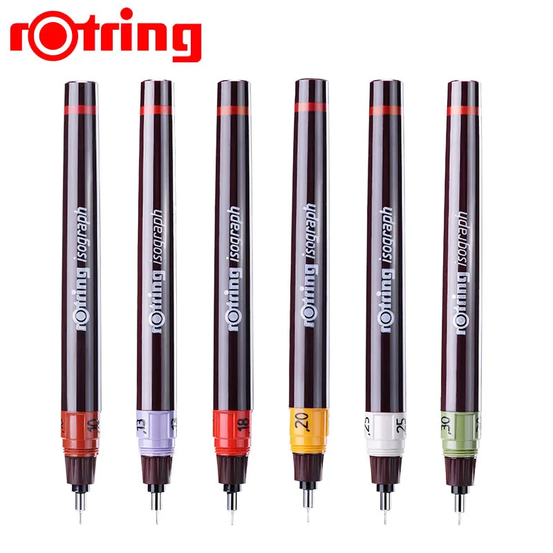 1 шт. немецкий изограф Rotring, инженерный рисунок, игольчатая ручка, тонкая точка, несколько наконечников, художественный маркер, Заполняемые чернила