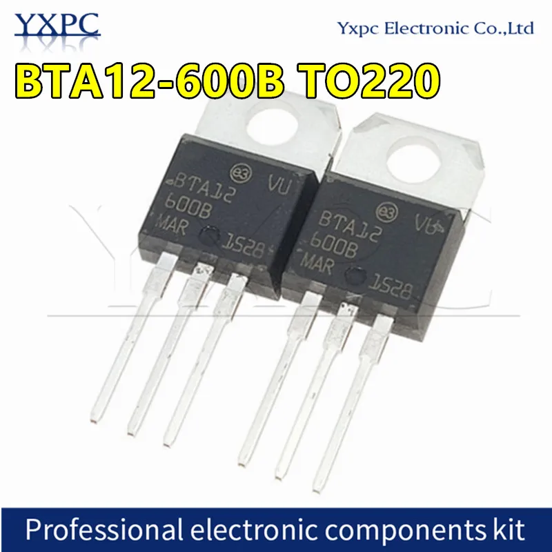 

100pcs BTA12-600B TO220 BTA12 600B BTA12-600 TO-220 12A TRIACS Triacs Silicon Bidirectional Thyristors