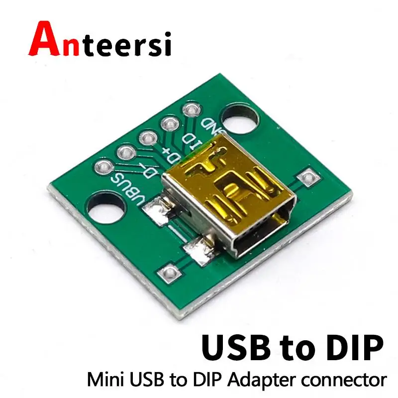 

10 шт., Мини USB адаптер для DIP-адаптера
