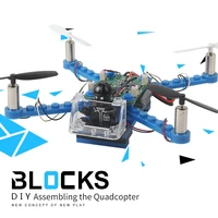 creative assembly diy building block quadcopter assembly aircraft model remote control aircraft fixed height uav aviation model