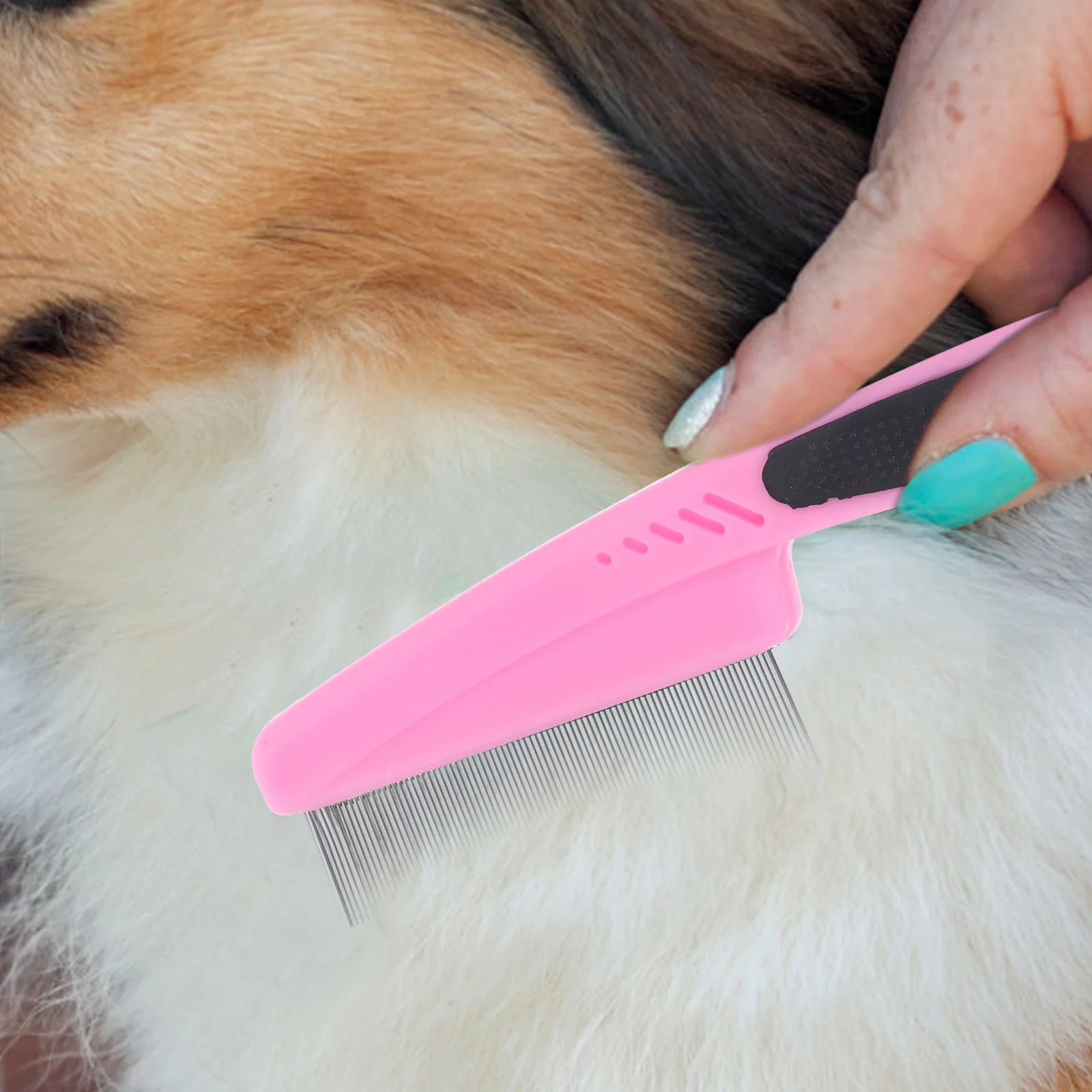 Расческа с мелкими зубьями из нержавеющей стали перхоть для кожи головы