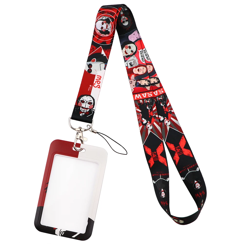 CB1058 Scary Movies Scream Ghost Face Lanyard For Keychain ID Card Cover Passport Student Cell Phone USB Badge Holder Rope