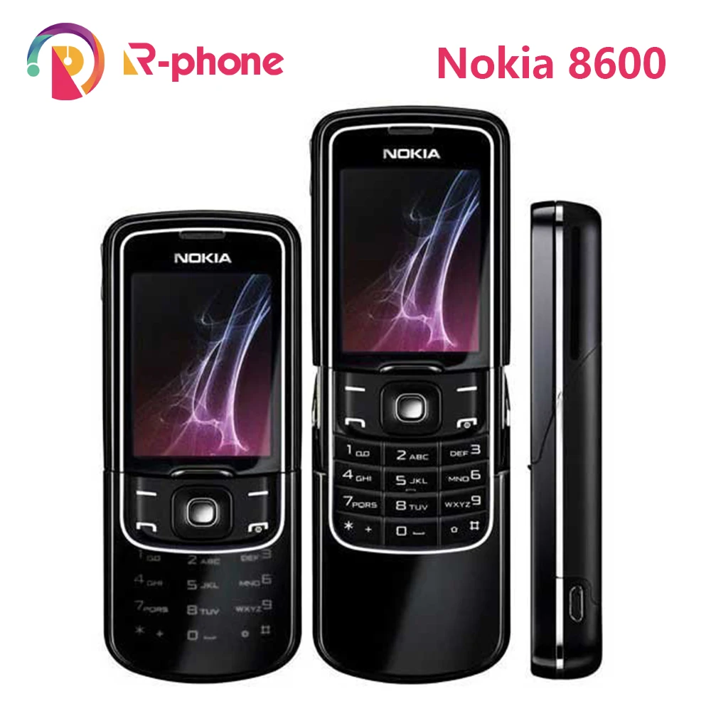 Nokia 8600 Luna отремонтированный мобильный телефон 2G GSM сотовый и Арабская русская