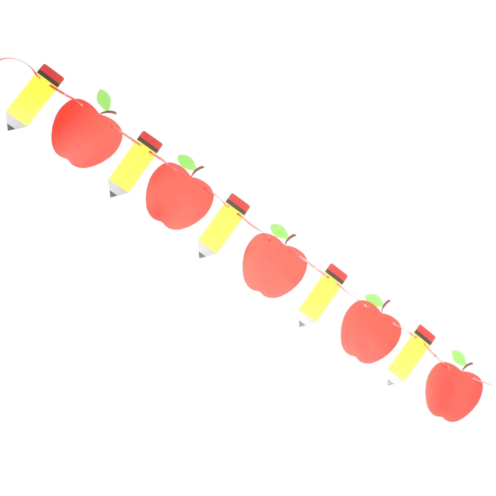 

Welcome Banner Back School Door Decoration Ornaments Party Apple Pencils Back-to-school Decorations Banners
