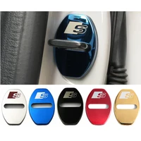 car door lock cover for audi series s rs7 s3 s8 s5 sq5 rs5 rs6 stainless steel protective shall cases accessories 4pcs