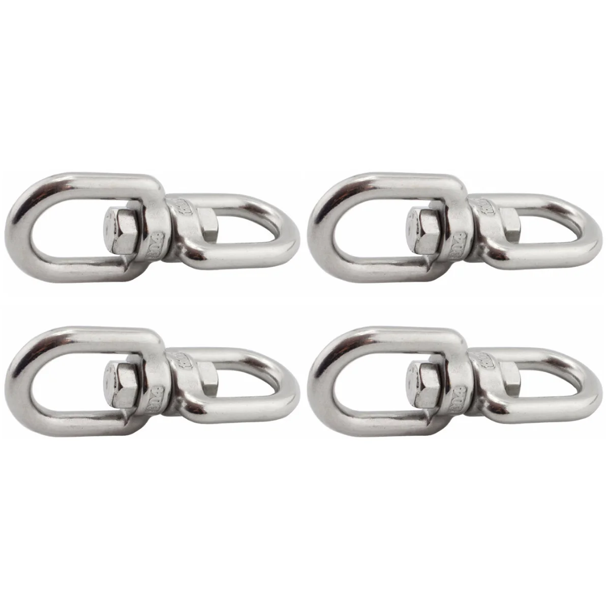 

2x Swivel Connectors Clasp Stainless Steel Spinners Swivel Hook Hook for Wind Chimes Double Ended Swivel Eye Hook