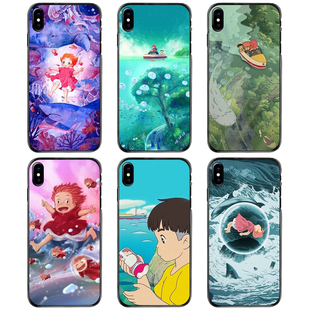 

Hard Phone Cover Case For Apple iPhone 11 12 13 14 Pro MAX Mini 5 5S SE 6 6S 7 8 Plus 10 X XR XS Ponyo Studio Ghibli