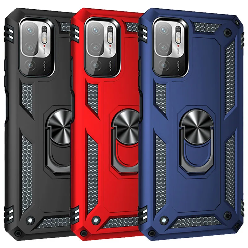 

Shockproof Armor Case For Xiaomi Redmi Note 11 10 11S 9 9S 10s Pro Mi 12 12X Poco X3 GT 9T 9C 11T 11i 5G Holde Metal Ring Cover