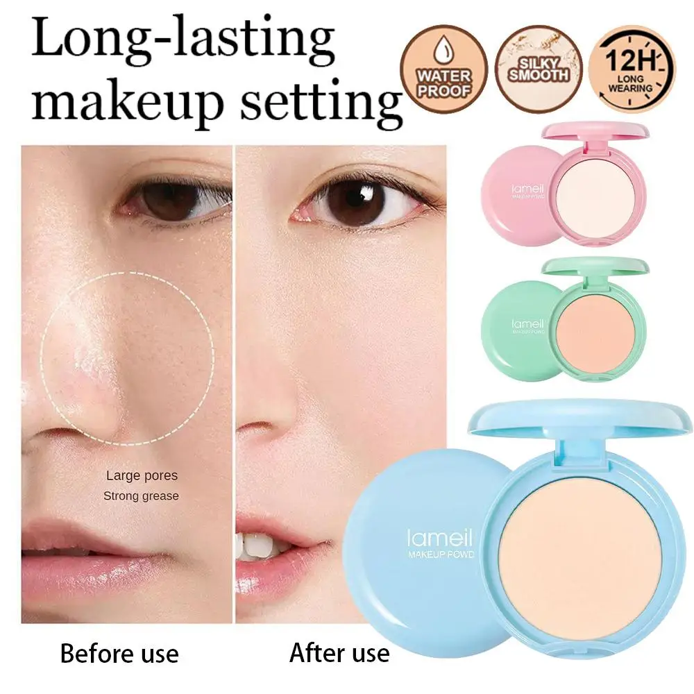 

3 Colors Matte Powder Cake Face Pressed Soft Mist Powder Makeup Whitening Oil Control Concealer Waterproof Foundations Cosmetic