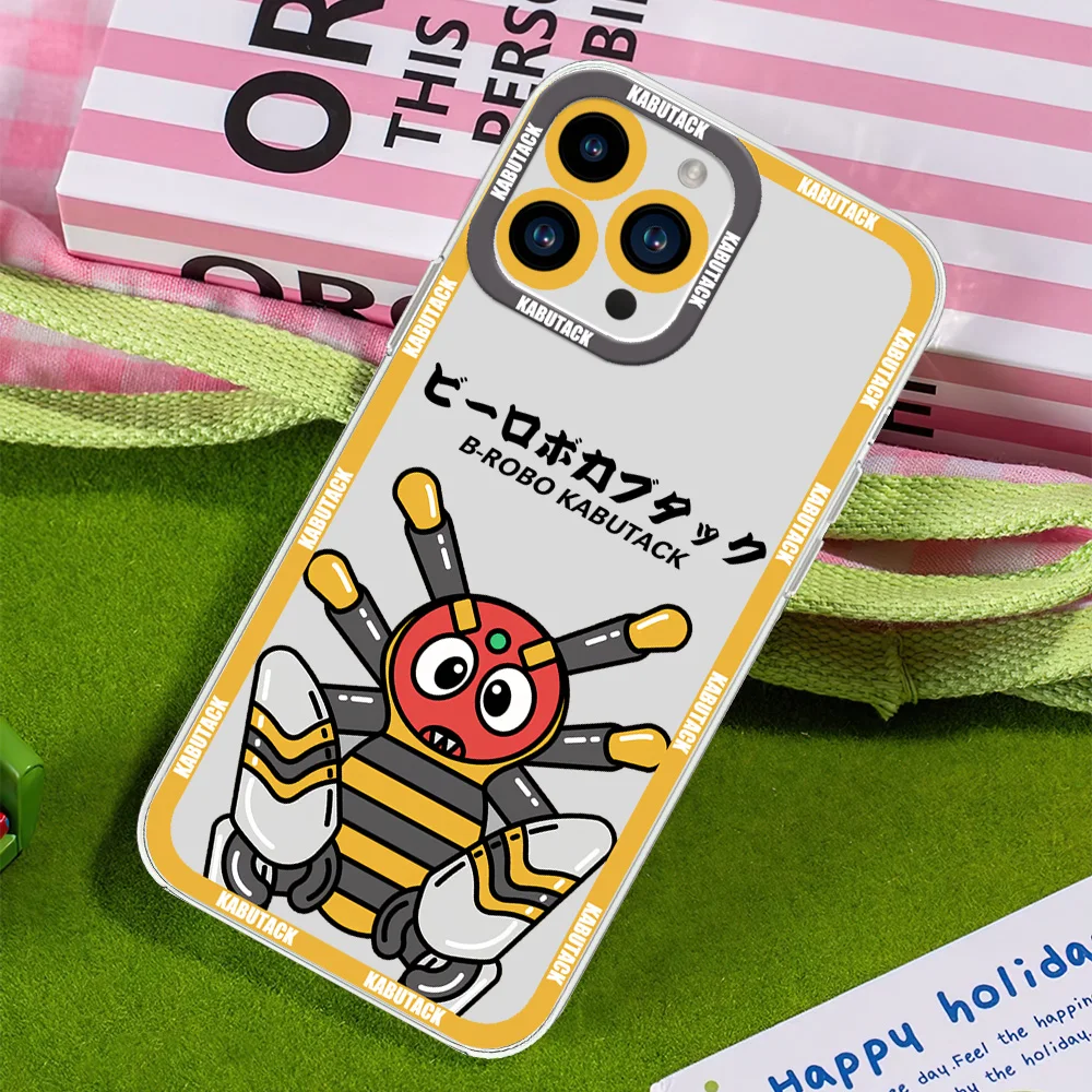 Bilibili B-Robo Kabutack For iphone 11 12 13 14 15 16 Mini Plus Pro Max Transparent Shell