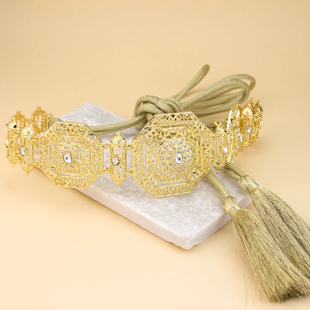 Sunspicems шикарный марокканский кафтан пояс веревка с кисточками поясная цепочка