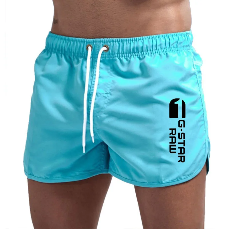 

2022 Summer Men's Swimwear Short Beach Shorts Fitness Training Beachwear Pants Breathable Boardshorts Surf Swimsuit Male Cloth