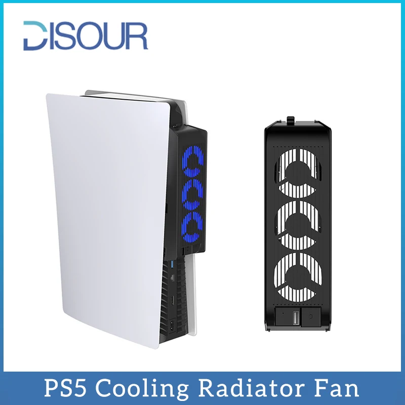 

Оригинальный кулер DISOUR PS5, Охлаждающий радиатор с 3 вентиляторами для игровой консоли PlayStation 5, хост-радиатор PS5, хост-вентилятор охлаждения