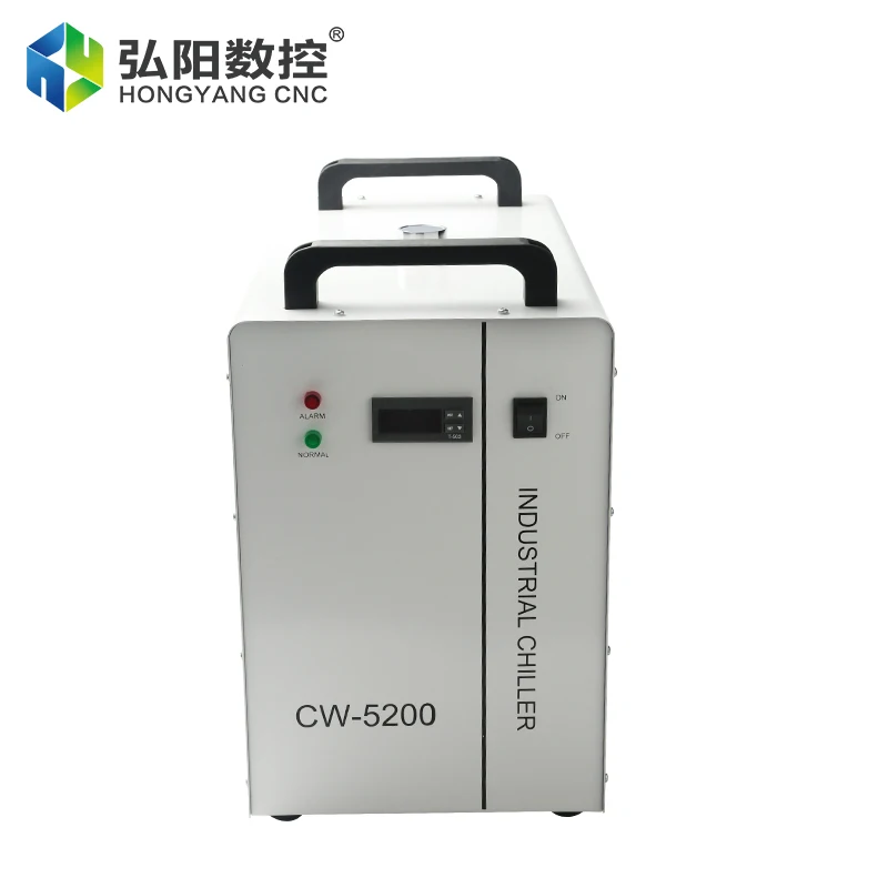 Фото Промышленный чиллер CW-5200 мощностью 5200 Вт для охлаждения шпинделя станков с ЧПУ, используемый для лазерной гравировки и резки CO2. №3