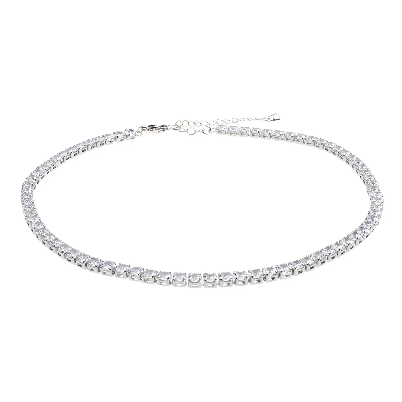 

Tennis Necklaces Women Hip Hop Turnover Chain Necklace Clavicle Chain Costume Jewelry Hip Hop Chain Necklace Neck Chain