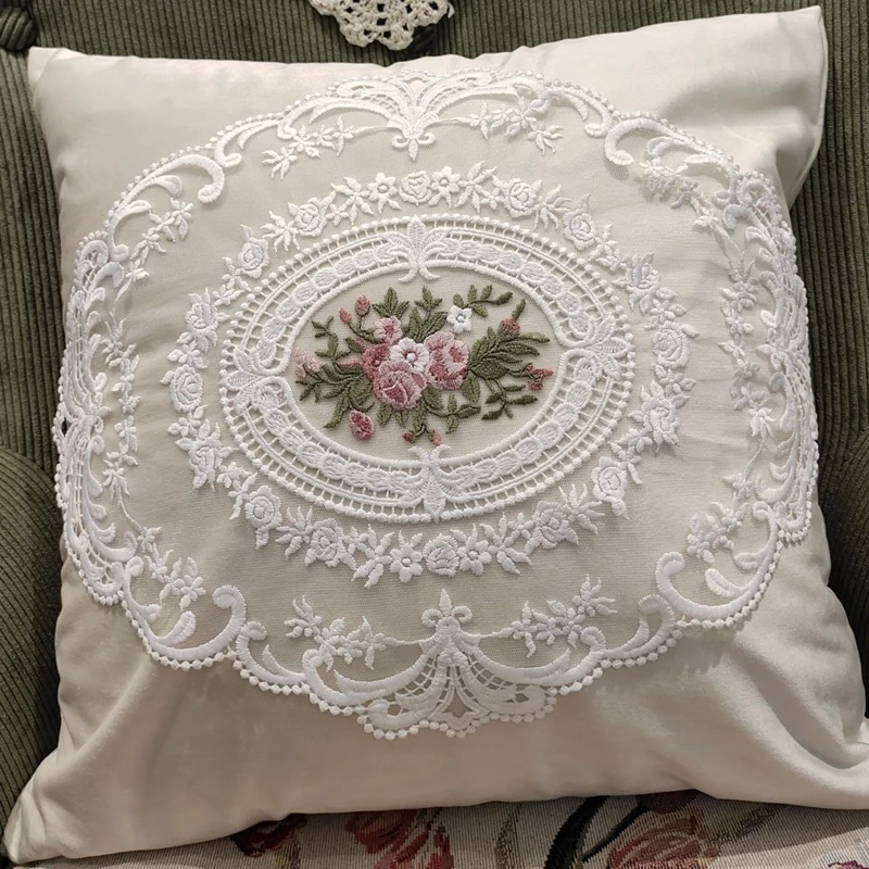 

45*45cm Velvet Embroidery Cushion Cover Decorative Sofa Cushions Pillow Covers Throw Pillows Silk Filler Pillowcase Home Decor