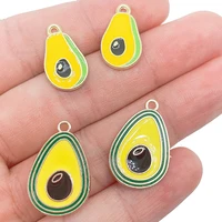 20pcs 1523mm zinc alloy green avocado pendant charm jewelry making earring pendant diy fashion necklace bracelet accessories