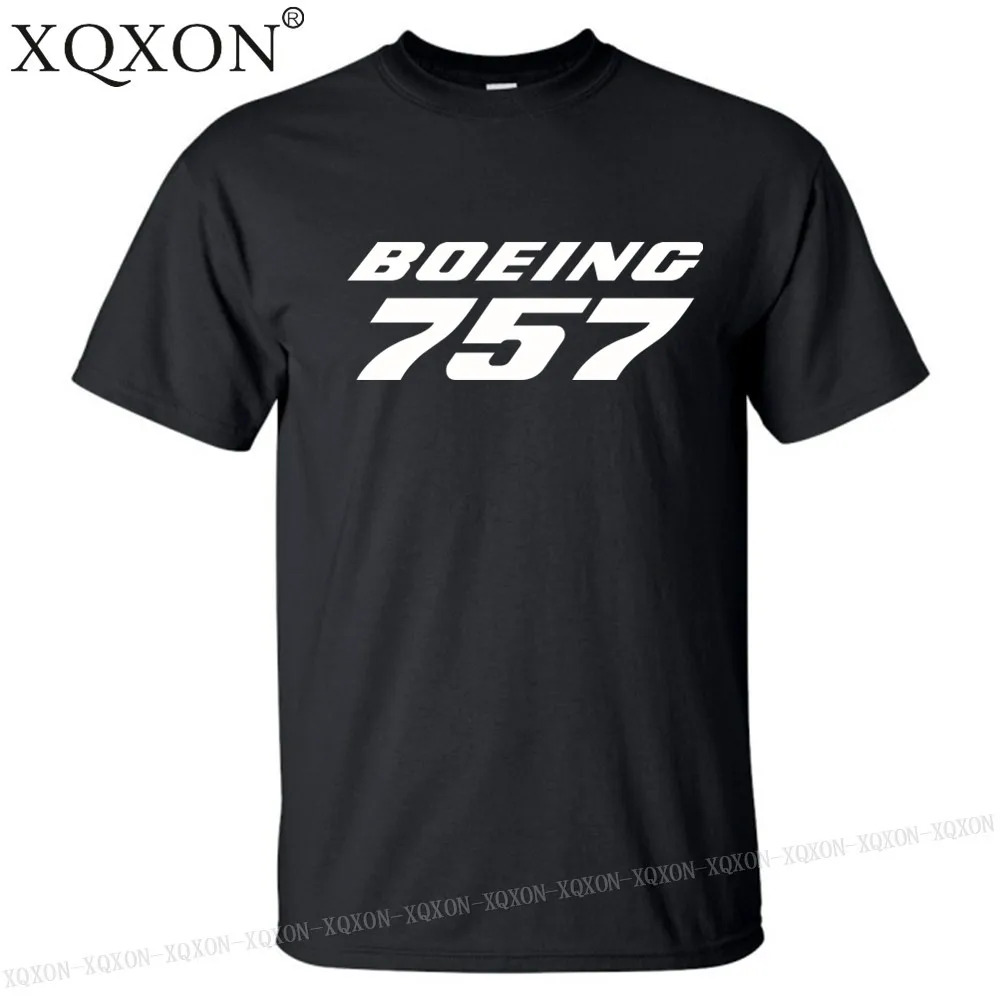 

New- Us Size Men T Shirt Boeing 757 Print Design Summer Cotton High-quality 2022 New Man T-shirt Tee Tops K708