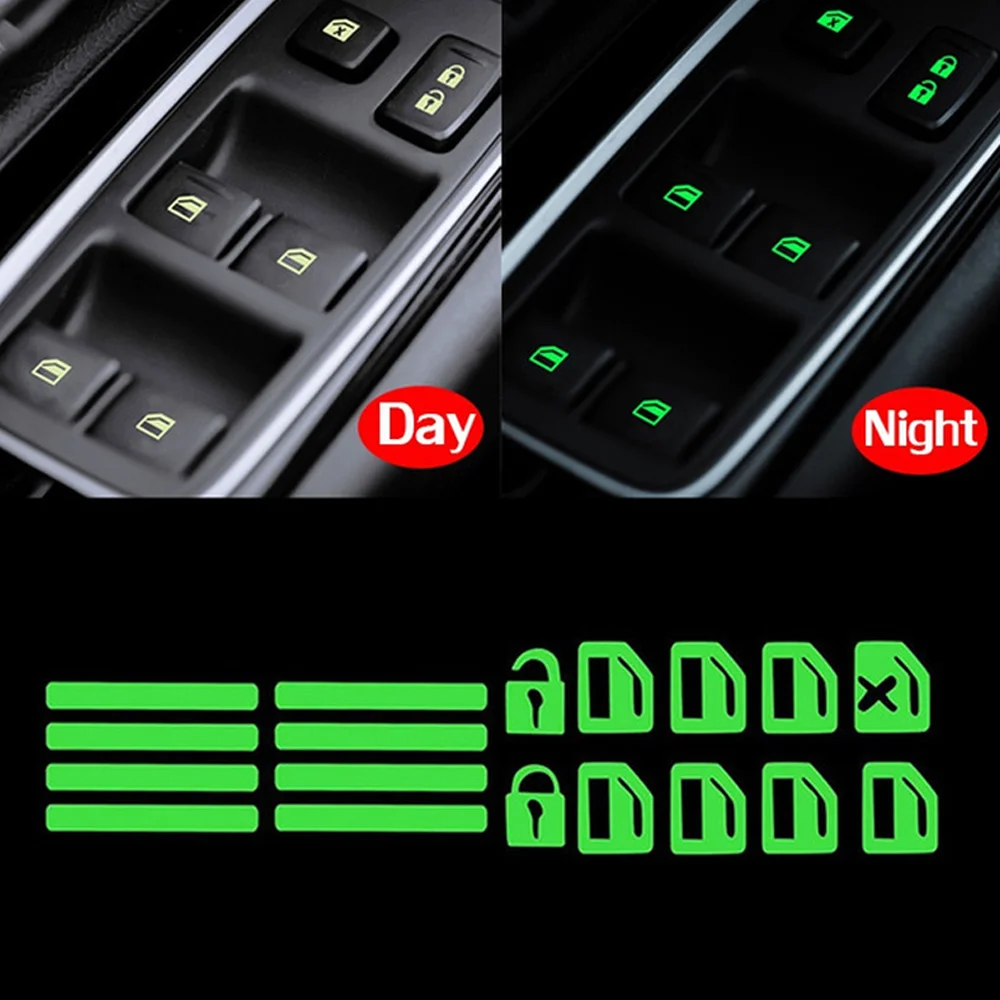 

1PC Car Fluorescent Button Stickers - Decorate and Brighten Up Your Door and Window Lift Switches