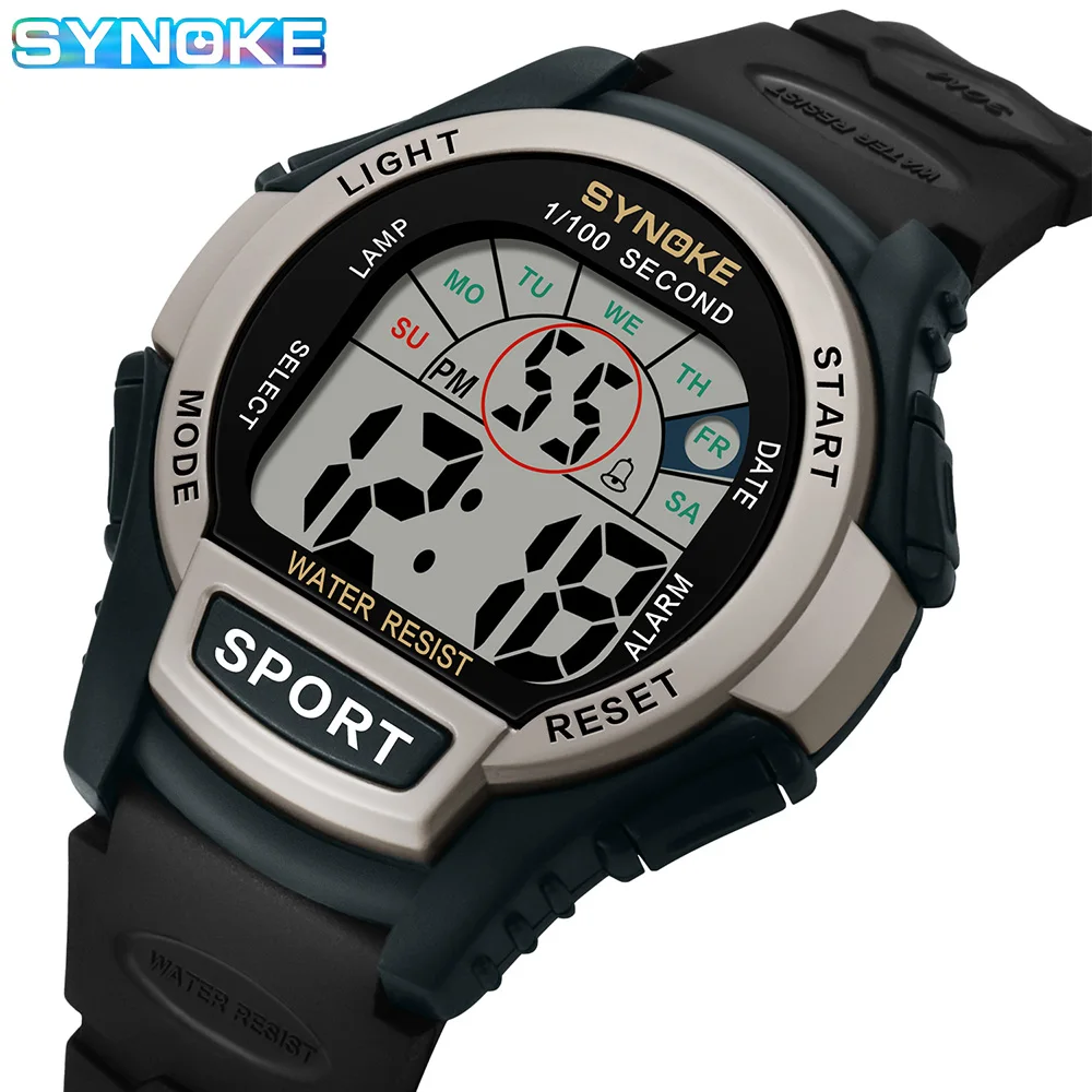 

SYNOKE Men Watch Military 50M Waterproof Stopwatch Digital Wristwatches Shockproof Students Sports Watches Relogio Masculino