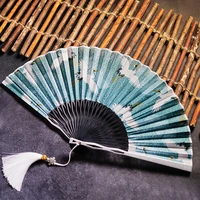 chinese style folding fan aluminum alloy side bone folding fan japanese men women hanfu cheongsam catwalk dance folded fan props