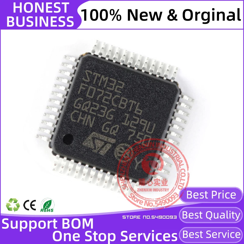 

Новая Оригинальная микроконтроллер STM32F072CBT6, оригинальная металлическая микроконтроллер Arm, USB линия, MCU 128 кБайт, флэш-процессор 48 МГц, USB, CAN