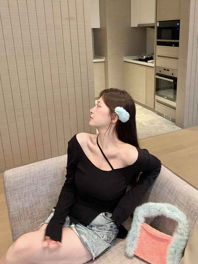 

Осенняя Новая модная женская рубашка с длинным рукавом и разрезом