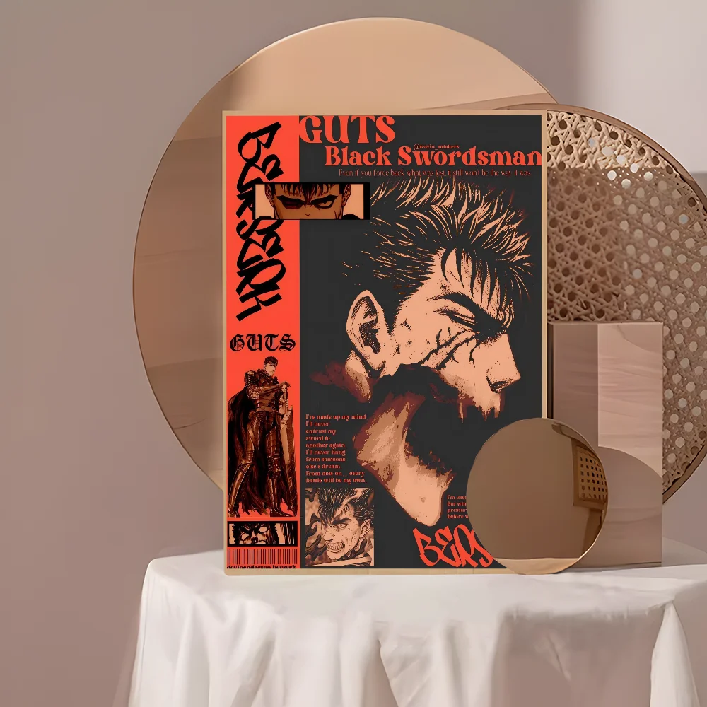 Kentaro Miura Berserk Липкие Постеры HD Качество Белая Бумага DIY Настенный Художественный
