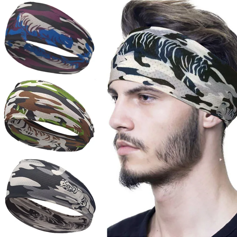 

Men Sports Headbands Solid Cotton Elastic Hair Bands Headscarf Bandage Yoga Sweatbands Running Fitness Knot Hairbands
