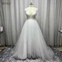 real photo lace appliques spaghetti strap v neck sleeveless bridal gown a line vestido de noiva tassel wedding dress custom made